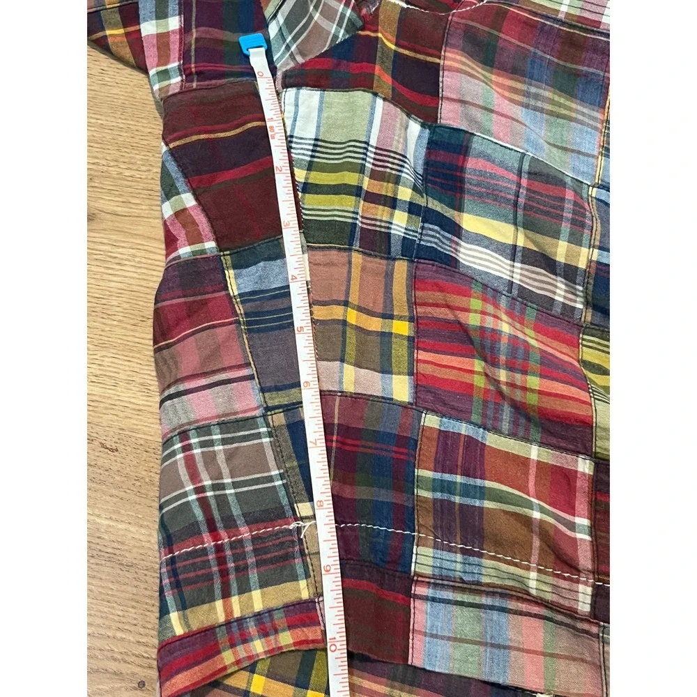 Polo Ralph Lauren Patchwork Madras Plaid Shorts Multi Color Preppy Mens Size 35
